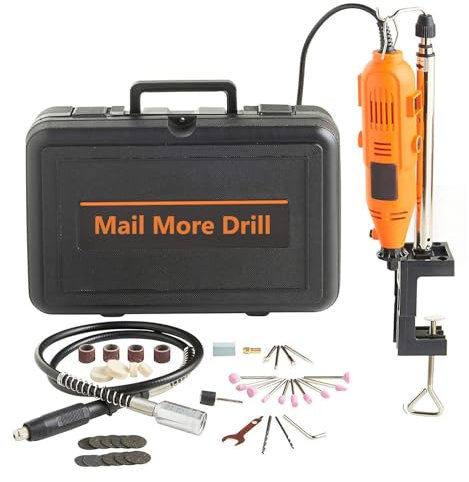 MAIL MORE 135W Rotary Drill Tool Set – Electric Hobby Drill Kit with Multi Tool Accessories – DIY Engraving, Grinding, Polishing & Craft for Arts and Home Projects