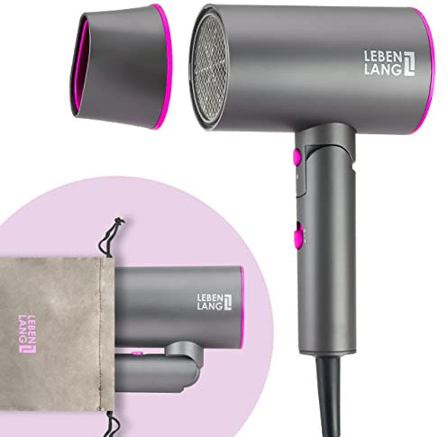 LEBENLANG Hair Dryer Ionic 2100W - Anti-Spliss with Cold Air Mode | Powerful Portable Travel Hairdryers & Accessories for Women & Men Mens I Ionic Hair Dryer for Hair secador de cabelo profissional