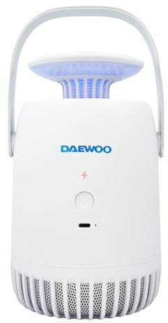 Daewoo Lampada Antizanzare Elettrica UV con Sistema di Aspirazione Silenzioso per Casa, Patio, Bar, Ristoranti
