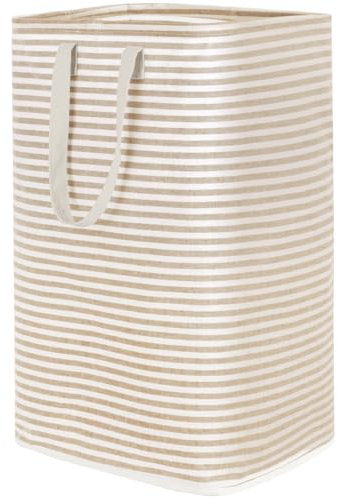 Lifewit 80L Collapsible Washing Laundry Basket Hamper, Dirty Clothes Basket Laundry Bin With Extended Handles For Storage Clothes Toys In Bedroom Bathroom, Beige