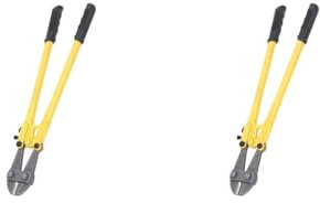 2 Set Bolt Cutter Heavy Duty Cutting Tool for Small Padlocks Rods Chain Link Fence 14 in, Yellow