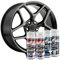 AutoFullCar - Pack de jantes - Full Colors by Full Dip - Peinture acrylique permanente - Format spray 400 ml/u. - Contient de la peinture, de la peinture et du vernis finition brillante ou mate (noir