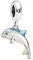 Wedanor Charme Schimmernder Delfin Dangle Charms-Anhänger 925 Sterling Silber Charm Bead Pendant für Europäische Armbänder und Halsketten