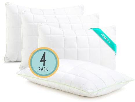 Vitapur Kinderkopfkissen 40x60 Memory-Schaum - Ergonomisches Kinderkissen für erholsamen Schlaf - Hypoallergen Kissen für Allergiker - Öko-Tex Zertifiziert - 4 Set