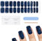 22 PCS Nagelaufkleber Uv Gel Nagelfolie Glitzer Nail Aufkleber Nagelaufkleber Selbstklebend Künstlerische Nägel Nageldesign Zubehör (Dunkle Blau Schimmer)