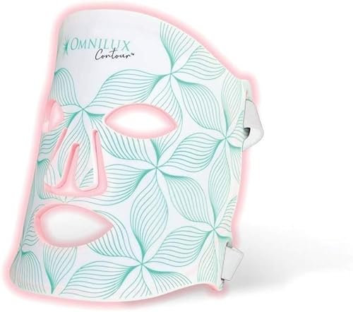 Maschera per terapia con luce LED flessibile Omnlux Contour Face approvata dalla FDA. Trattamento professionale di qualità clinica a casa. (DONNE)