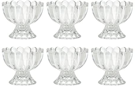 Ciieeo 6 Uds Vaso De Helado De 100Ml Luminarc Vasos De Postre De Vidrio Transparente Con Base De Vidrio Vasos De Helado Para Postre Cócteles