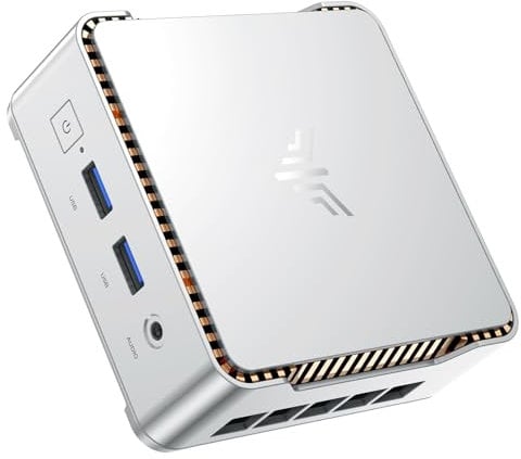 NiPoGi Essenx E2 Mini PC N150 Twin Lake (hasta 3.6GHz,6W Solo),16GB DDR4 512GB M.2 SSD,Mini Ordenadore W-11 Pro,4K@60Hz Dual Display,HDMI 2.0, DP, WiFi,BT, Mini Computadora Casa/Negocios 0.27KG Solo