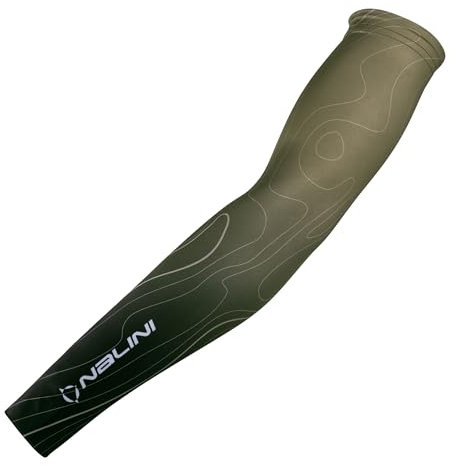 Nalini, Funny Arms - Calentadores para brazos de ciclismo, gris, S-M