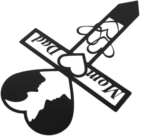 BESPORTBLE Piquet Commémoratif en Forme De Cœur Croix en Métal pour Décoration De Tombe