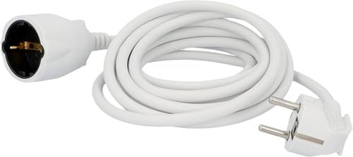 UNITEC Schuko - Prolunga H05VV-F3G 1,5 mm², IP20, 3 m, colore: Bianco
