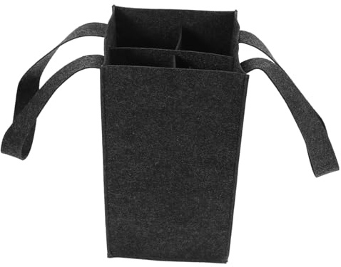 LOLIPPYY Filz Weintasche für 4 Flaschen Tragbare Geschenktasche aus Filz Große Innentasche mit Trennwand Stilvoll für Weinliebhaber Zuhause Hotel Festliche Geschenkverpackung zu Weihnachten