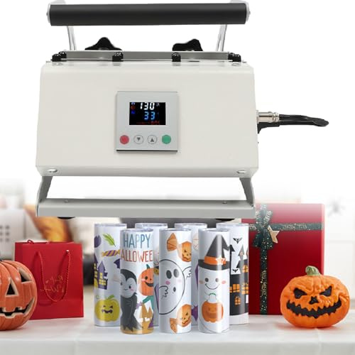YXFAZPP Auto Seamless Tumbler Heat Press Machine, Automatic Rotation Advanced Cup Heat Press with Fast & Even Heating (220V)
