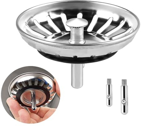 lrgnixs Franke - 1 filtre d'évier de cuisine - En acier inoxydable - Hauteur réglable - 82 mm - Pièce de rechange