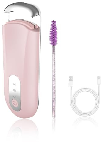 Hsenowi Beheizte Wimpernzange für natürliche Wimpern 2-stufig einstellbare Temperatur Mini Elektrische Wimpernzange Schnelle 3-Sekunden-Erwärmung 24 Stunden lang anhaltende Curl