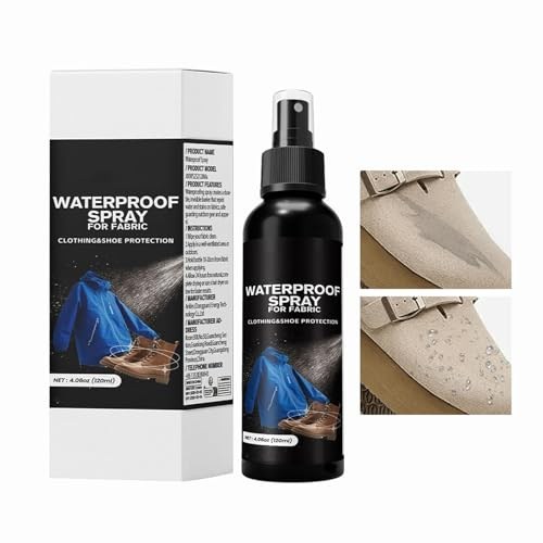 Invisible Spray für Textilien,120ml Imprägnierspray für Textilien,Erzeugt Eine Dauerhafte Wasserabweisende Barriere,Hält Stoffe Trocken und Verhindert Flecken,für Kleidung,Schuhe,Möbel (1PC)