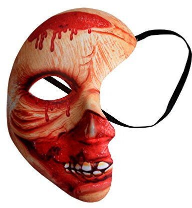 kaiser24 Halloween Maske mit Stoff überzogen (Halbmaske (blutig))