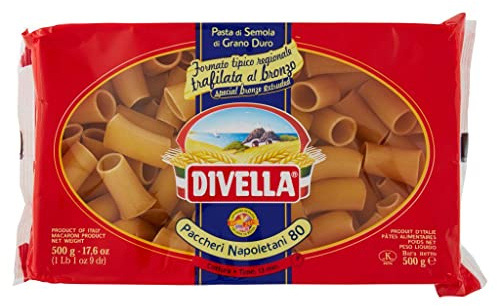 10x Pasta Divella 100% Italienisch N° 80 Paccheri Napoletani 500 gr