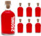 casavetro 6 x 250 ml Glasflaschen Leer New-Bost-HGK Kleine Apotheker-Flasche mit Korken Verschluss, 0,25 Liter l