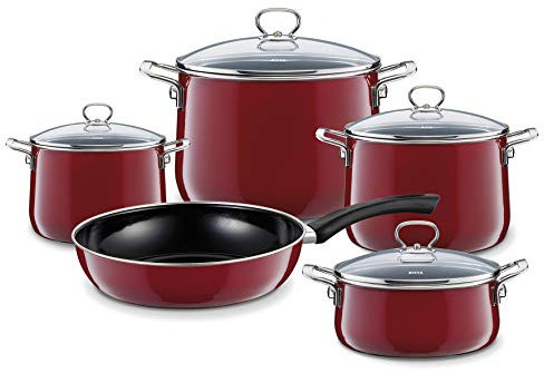 Riess Batterie de cuisine 5 pièces Rosso Casseroles