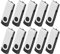 Clé USB 2Go Lot de 10 Clef USB 2.0 Mémoire Stick Lecteur USB Flash Drive Stockage Rotation Disque Pendrive pour Ordinateur Portable/PC/Voiture (Noir)