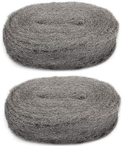 40 FT Steel Wool Fill Fabric Roll, Coarse Wire Wool Hardware Cloth DIY Kit, Gap Blocker to Keep Annoying Animals Away from Holes/Wall Cracks/Siding/Pipeline/Vents in Workshop/House/Garage