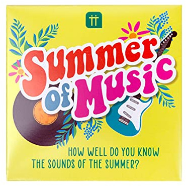 Sommer der Musik Quizspiel | Geschenkbox mit lustigen Quiz-Fragenkarten und Antworten, Geschenke für Freunde, Familie, Strumpffüller, Reisen, After-Dinner-Party