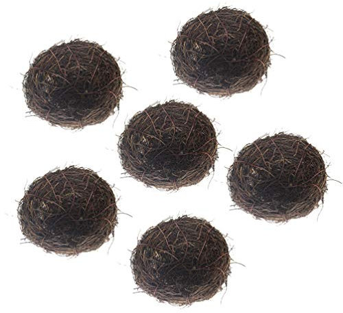 BESPORTBLE 6 Stücke Vogelnest Osternest 10cm Rattan Nest Zweige Naturnest Frühling Osterdeko Handwerk Basteln Foto Requisiten handgemacht Tischdeko Ostern Dekoration