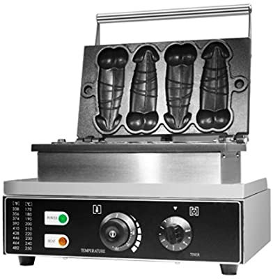 ZLYCZW Machine à gaufres électrique 4pcs gaufrier commercial, gaufrier antiadhésif à contrôle de la température et du temps pour boulangeries de restaurant snack-bar, 1550W