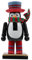 VALICLUD Wooden Nutcracker Figurines Holiday Penguin Doll Toys Ornaments for Xmas Shelves Tables Decoration