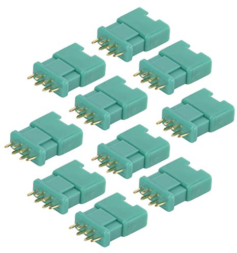 10 Paar MPX Grüner Sechskantstecker Multiplex Buchse 6 Pin Anschlussstecker Vollmantel-Buchsenstecker für RC Batterie Quadcopter