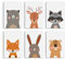 Hambient Poster Kinderzimmer - Bilder Babyzimmer Deko, Junge, Mädchen - Wandbilder, Kinderposter, Dekoration - 6er Bild Set (30 x 40 cm - Ohne Rahmen, Dschungel Wilde Tiere)