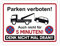 Parken verboten Metallschild XXL in 28x38 cm mit lustigem Spruch ein praktisches Schild für Privatparkplätze, Garagentore, um Falschparker abzuschrecken die gerne vor deiner