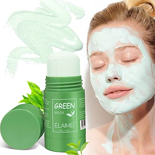 Grüner Tee Gesichtsmaske Stick 1 tiefe Porenreinigung Gesichtsmaske Grüner Tee reinigende Ton Gesichtsmaske feuchtigkeitsspendendes Öl, das reinigende Ton Gesichtsmaske kontrolliert (1pc)