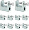 QWORK® 10 pezzi morsetto per travi, acciaio zincato, M12 (12mm), per costruzione di ponti, edilizia