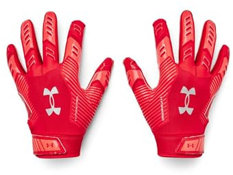 Under Armour Jungen F9 Nitro Fußballhandschuhe, (600), Rot/Beta/Metallic Silber, Größe S
