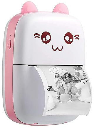 EXTRALINK EPP-001 Drucker Rosa, Thermodrucker,Drucker Bluetooth, USB-C,1200 mAh,210 DPI, Etikettendrucker,Taschendrucker, kompatibel mit Android und iOS, viele Funktionen Text- und Etiketteneditor