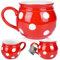 orion group Keramikbecher Becher Teebecher Kaffeebecher Keramik rot 950 ml