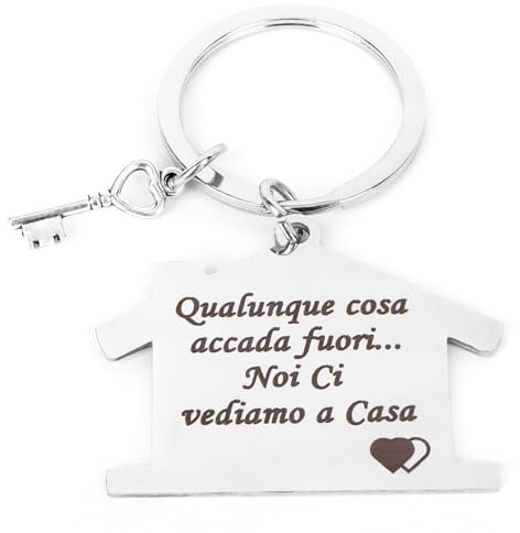 LXSAZP Portachiavi Casa Nuova Idee Regalo Casa Nuova Portachiavi Coppia Regali Di Coppia Regali Per La Casa Regali San Valentino Per Lui Lei Regalo Per Coppia Amico Inaugurazione Regali Per Casa Nuova