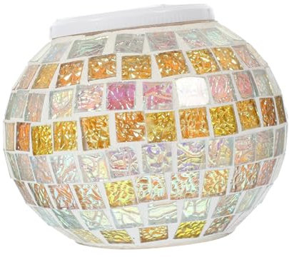 Angoily 2St Mosaik Licht Solarlaterne im Freien Solar-Gartenlaterne draussen IP tischlampe Dekor Sonnenlicht wasserdichte Lampe Solarleuchten Ornament Haushalt schmücken Beleuchtung Glas