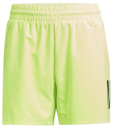 adidas Boy's Boys Club Tennis 3-Stripes Shorts, Lucid Lemon, 15-16 Years