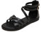 Damen Sommer Flache Sandalen Orthopädische Hausschuhe mit Arch Support Bequem und atmungsaktiv Runde Zehe Offene Zehe Römische Sandalen mit Reißverschluss hinten,Schwarz,38 EU
