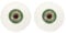 PATIKIL 32mm Safety Eyes,1 Pair Realistic Acrylic Eyes Plastic Half Eyeballs for Masks Halloween Props Art Craft, Red and Green