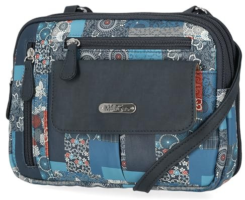 MultiSac Damen Zippy Triple Compartment Crossbody Bag Cross-Body, Piermont Patch
