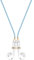 Lawonda Halteband Kompatibel mit AirPods 1/2/ 3, AirPods Pro/Pro 2, PU Leder Anti-Verlust-Umhängeband für AirPods Strap Halter Band Halterung Magnetisch Sport-Saiten-Umhängeband Blau Gold
