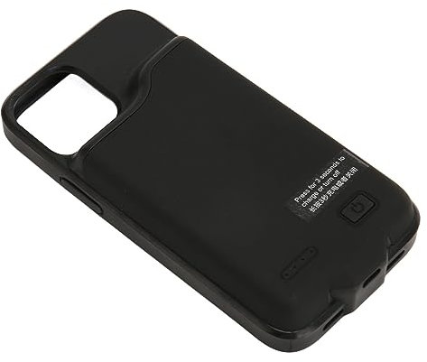 Rankomu Custodia di ricarica con batteria estesa per iPhone 12 Mini, custodia di ricarica portatile in silicone ricaricabile da 5200 mAh, design protettivo ultra sottile per viaggi, nero
