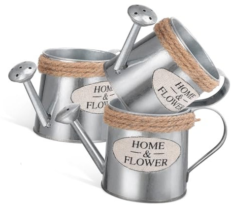 IMIKEYA 3piezas Regadera Metalica para Plantas Jarron De Metal Vintage Decorativo Contenedor De Arreglos