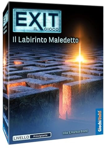 Giochi Uniti Exit-Il Labirinto Maldetto, Escape Room, 1-4 Giocatori, 12+ Anni, GU775, Edizione italiana