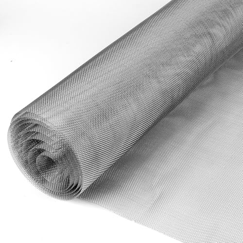 NZZVNZ 40cm x 2m Rodent Wire Mesh, 20 Mesh 304 Stainless Steel Rodent Proof Metal Wire Mesh Panels Mouse Insect Mesh Hardware Cloth Welded Roll for Vents,Home,Kitchen,Garden