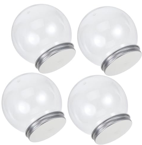 Generisch 4 Stück Schneekugel Leere Durchsichtig Zum Basteln Weihnachtsbedarf Basteln Herstellung Von DIY Klare Kunststoff